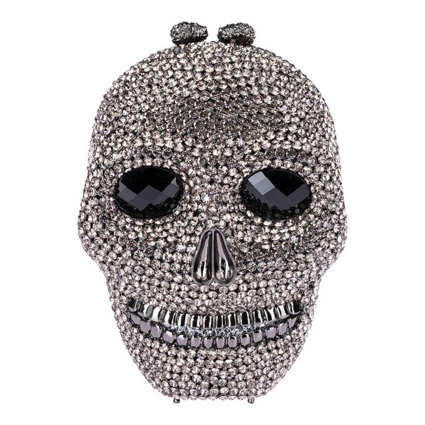 Blue Banana Crystal Skull Bag (Silver) | Alternative Accessories