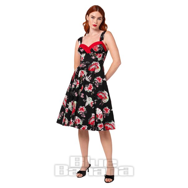 Hell Bunny Yuna Midi Dress (Black) | Alternative Dress, Gothic Clothing