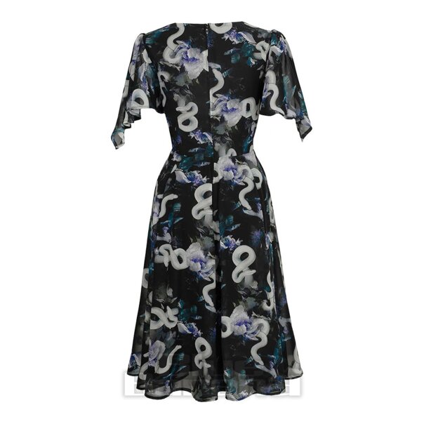Hell Bunny Serpent Midi Dress (Multicolour) | Alternative Midi Dresses
