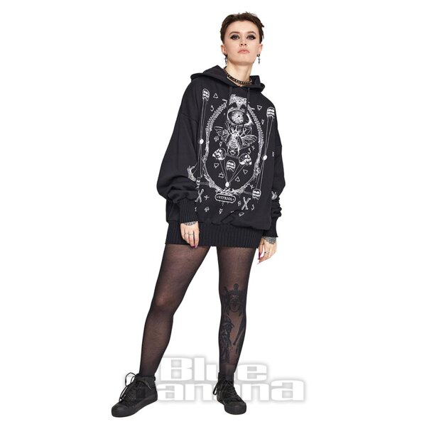 Jawbreaker Vitriol Surdimensionné Sweatshirt À Capuche (Noir) | Blue Banana
