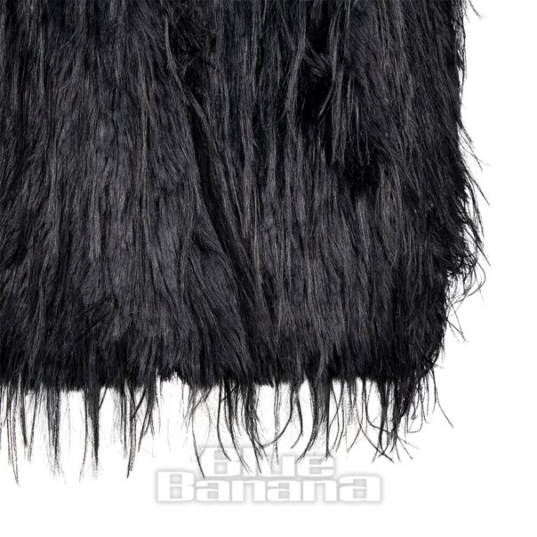 Blue Banana Faux Ostrich Gilet (Black) | Blue Banana