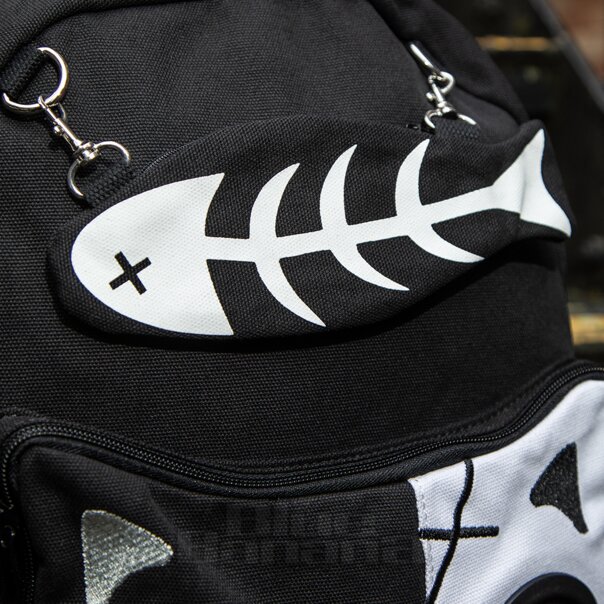 Banned Black Ipod Cat Bone backpack – Banned bags – womens backpacks UK