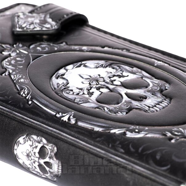 Nemesis Now Gothic Baroque Skull Embossed Purse (Black) | Blue Banana