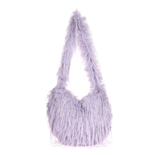 Blue Banana Long Fur Bag (Lilac) | Alternative Accessories