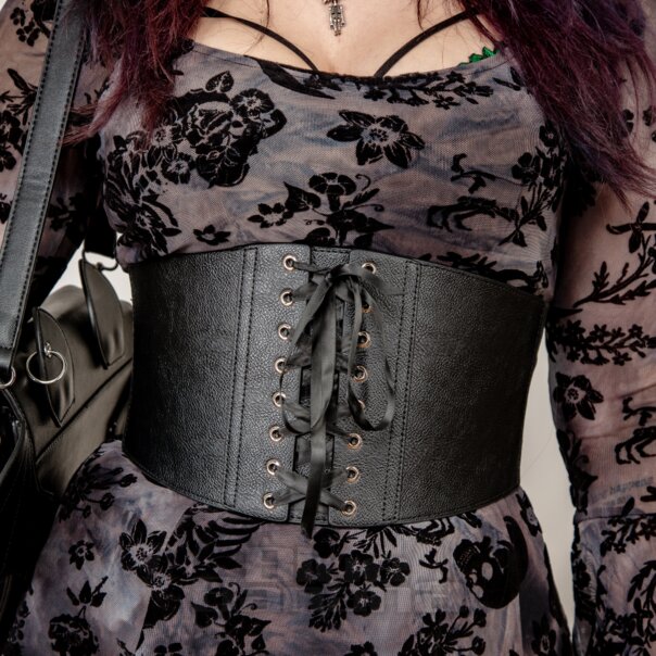 Blue Banana Schnürsenkel, Breite Taille Gürtel (Schwarz) | Blue Banana