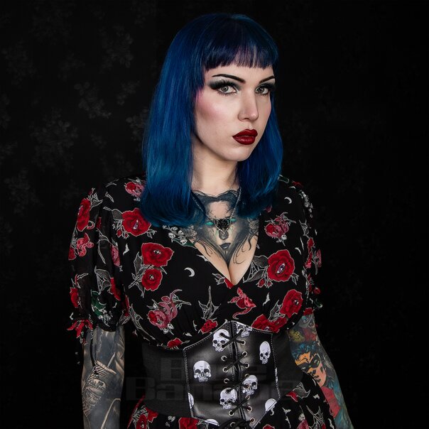 Hell Bunny Blooming Elle Dress (Black) | Blue Banana