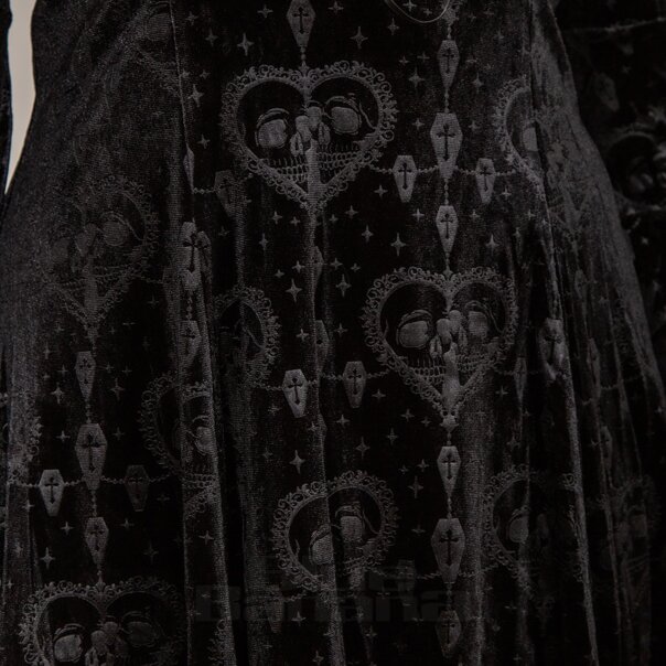 Banned Lucinda Velvet Gótica Vestido (Negro) | Blue Banana