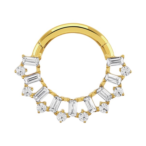 Blue Banana Plasma Gold 1.2 x 8mm Hinged Segment Ring | Piercing Jewellery