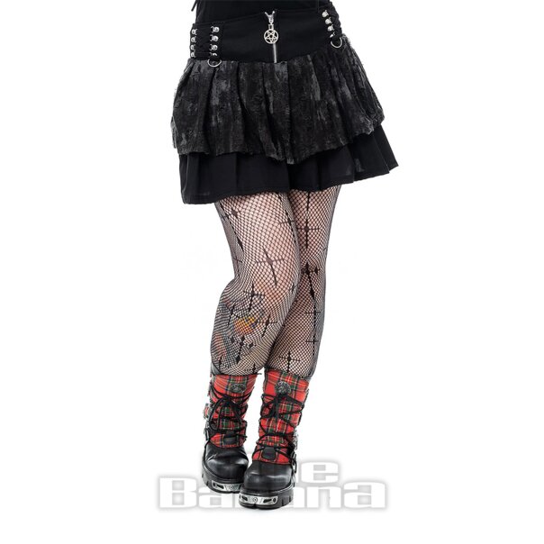 Heartless Nicandra Mini-Gonna (Nero/Grigio) | Blue Banana