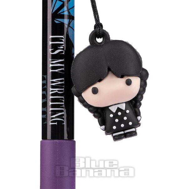 Offizielles Wednesday Mini Pen-Pals Kugelschreiber & Anhänger (Mehrfarbig) | Blue Banana