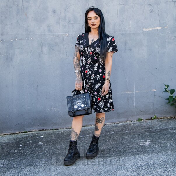 Hell Bunny Leah Mini Dress (Black) | Alternative Mini Dresses