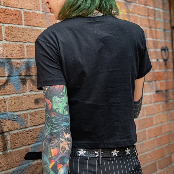 System Of A Down Bird Flight Crop T-Shirt (Black) | Cropped Band Tees