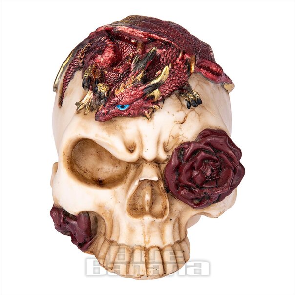 Nemesis Now Llama Rosa Adorno De Calavera (Blanco/Rojo) | Blue Banana