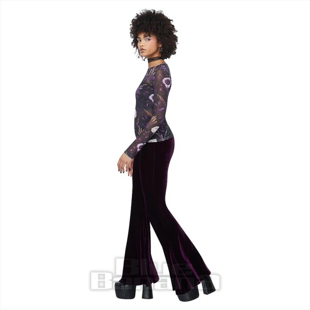 Killstar Wrenwell Mesh Top (Purple) | Killstar Clothing