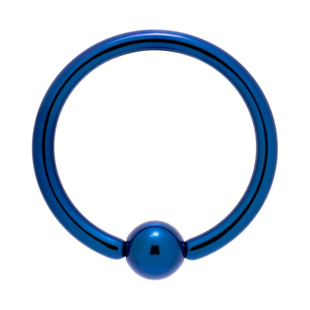 Anello BCR in titanio color banana blu (blu scuro) | Gioielli per piercing