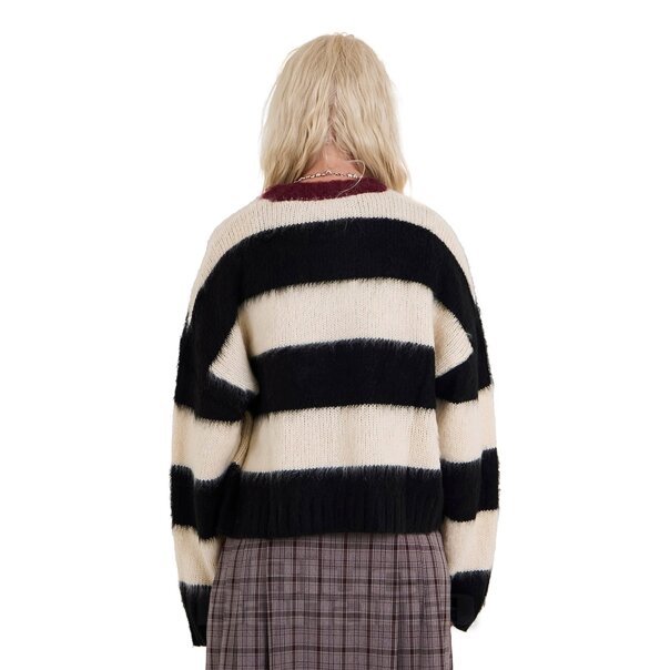 Der zerlumpte Priester – Tragischer Jumper (Schwarz/Weiß) | Blue Banana