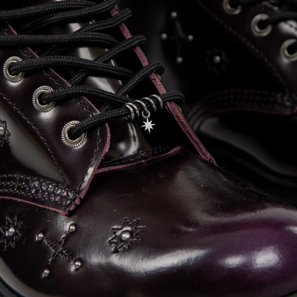 Dr Martens 1460 Wg Arcadia Velvet Boots (Purple) | Autumnal Bootss
