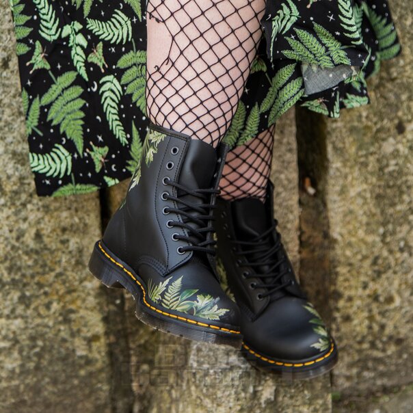 Dr Martens 1460 Evergreen Genix Boots (Black) | 1460 Boots