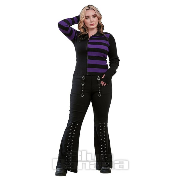 Banned Ritual De Medianoche Cárdigan (Negro/Morado) | Blue Banana