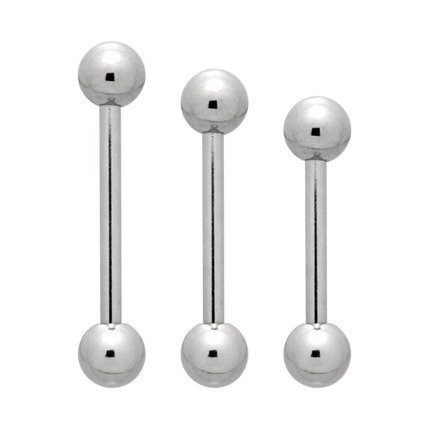 Blue Banana Surgical Steel Barbell (Silver) | Body Piercing Jewellery