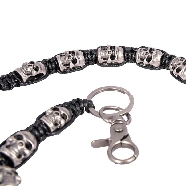 Schlüsselanhänger mit Totenkopfmotiv in Bananenform (Schwarz) | Alternative Accessoires