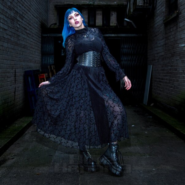 Vestido largo Malefica Banned (negro) | Blue Banana