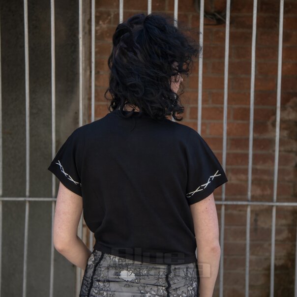 Jawbreaker Oversized Cat Knit Top (Black) | Alternative Fashion, Goth Clothing