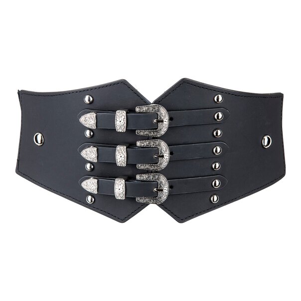 Blue Banana 3-Träger-Unterbrustgürtel (Schwarz) | Alternative Accessoires