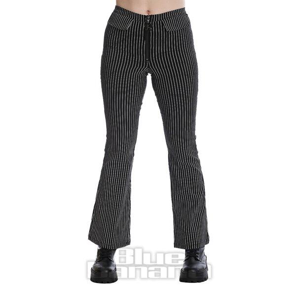 Banned Pantalon À Fines Rayures (Noir)