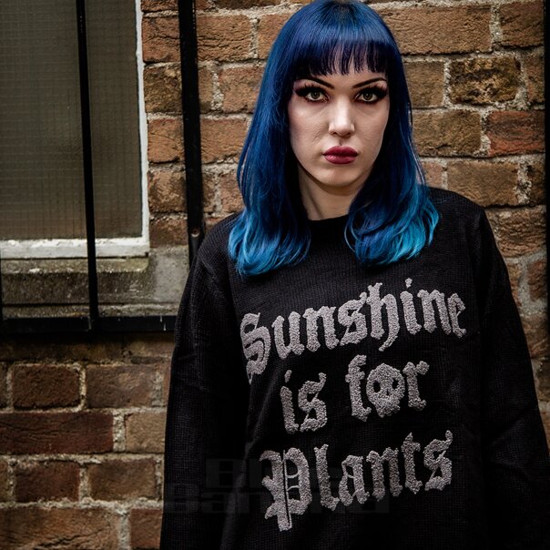 Killstar Sunshine Is For Plants Jumper (Black) | Gothic Fashion