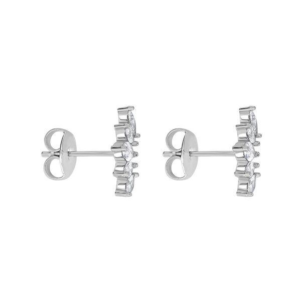 Blue Banana Surgical Steel Cubic Zirconia 5 Ear Studs (Silver)| Body Piercing Jewellery