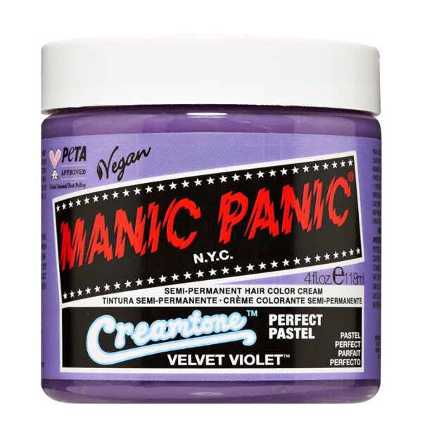 Manic Panic Velvet Violet Semi Permanent Creamtones Perfect Pastel Hair Dye 118ml