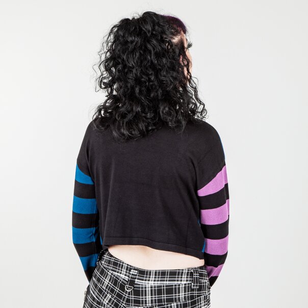 Banned Voidstar Crop Jumper (Purple) | Banned Alternative Clothing