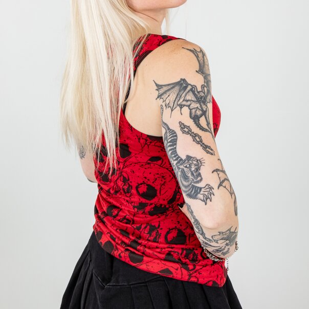 Heartless Heart Skull 2-In-1 Top | Gothic Tops & T-Shirts