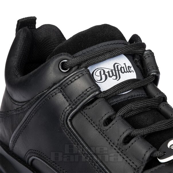 Buffalo Classic Trainer (Black) | Alternative Platform Shoes