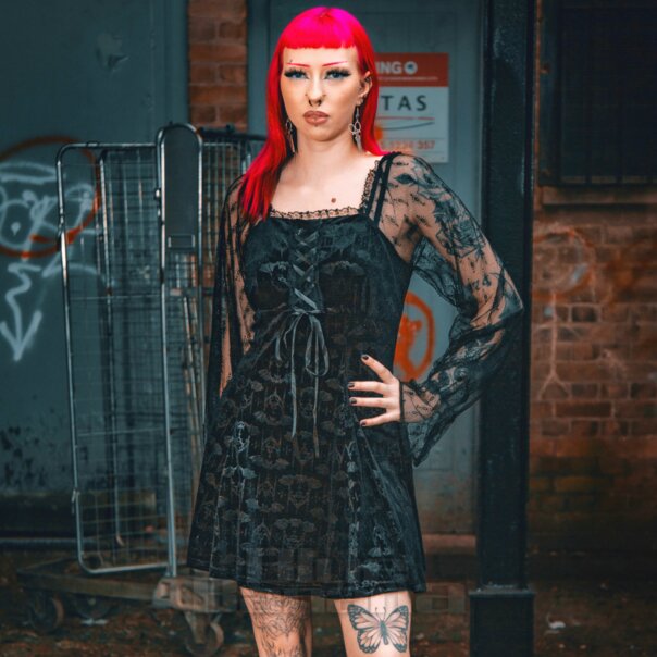 Banned Mini Salasso Di Velluto Vestito (Nero) | Blue Banana