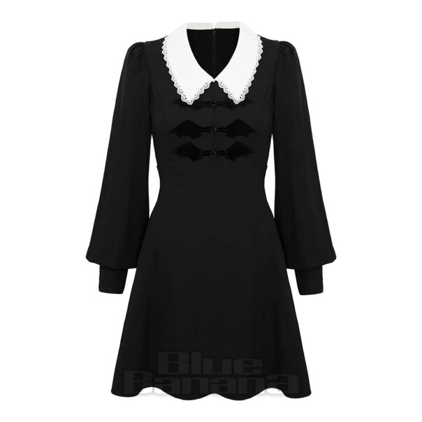 Hell Bunny Batilda Mini Dress (Black) | Blue Banana