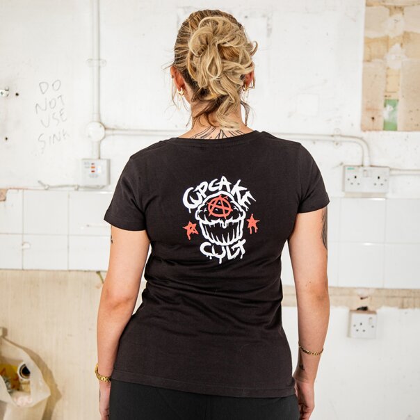 Cupcake Cult Ritual Bunny T-Shirt (Black/Red) | Alternative Print T-Shirt