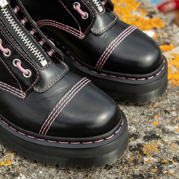 Dr Martens Sinclair Hs Milled Gloss Boot (Black) | Alternative Boots