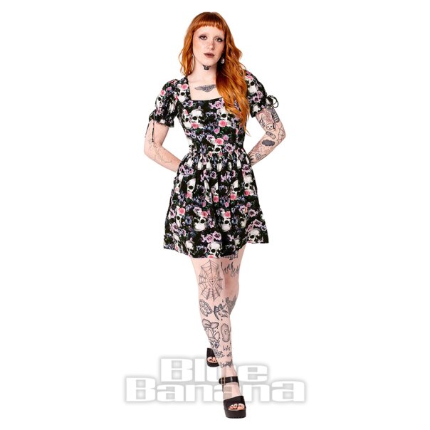 Hell Bunny Dorian Mini Dress (Black) | Alternative Dress, Gothic Clothing