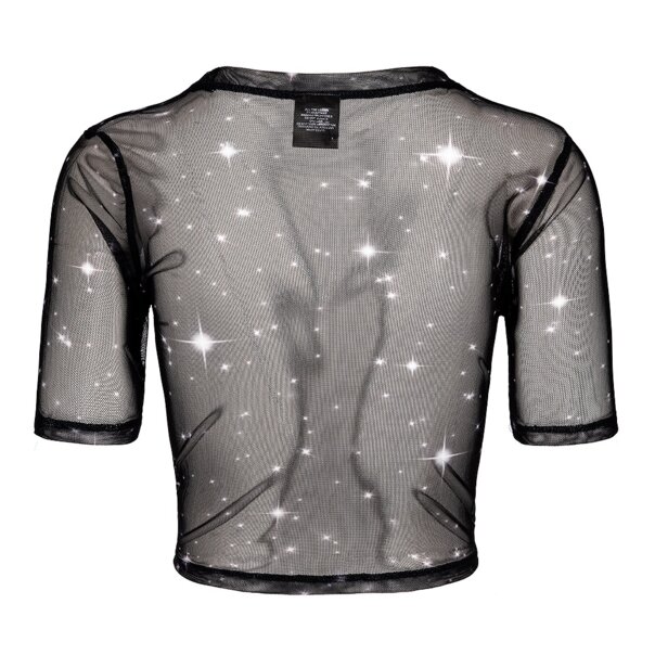 Ghost Opus Mesh Crop T-Shirt (Schwarz) | Alternative Mode, Band-Shirts