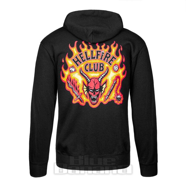 Official Stranger Things Llamas Del Club Del Fuego Infernal Sudadera (Negro)