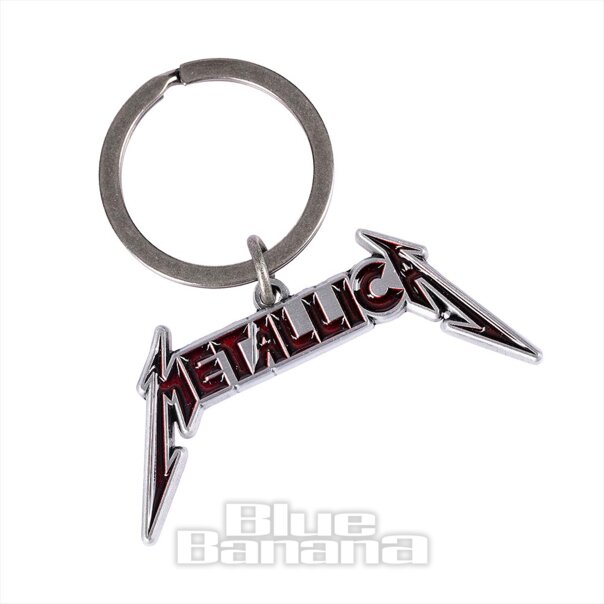 Official Metallica Logo Keyring (Red) | Band Merch Gifts