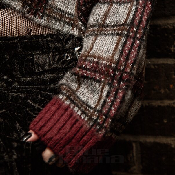 Suéter corto de reliquia de The Ragged Priest (multicolor) | Blue Banana