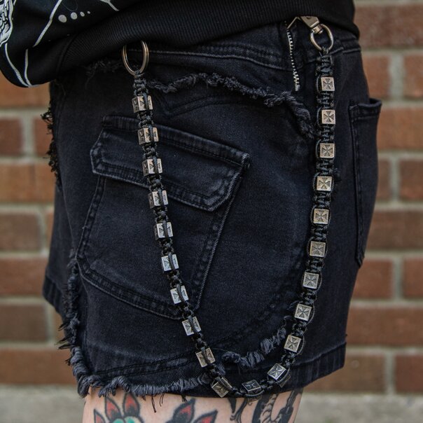 Llavero con cordón cruzado de plátano azul (negro) | Accesorios alternativos