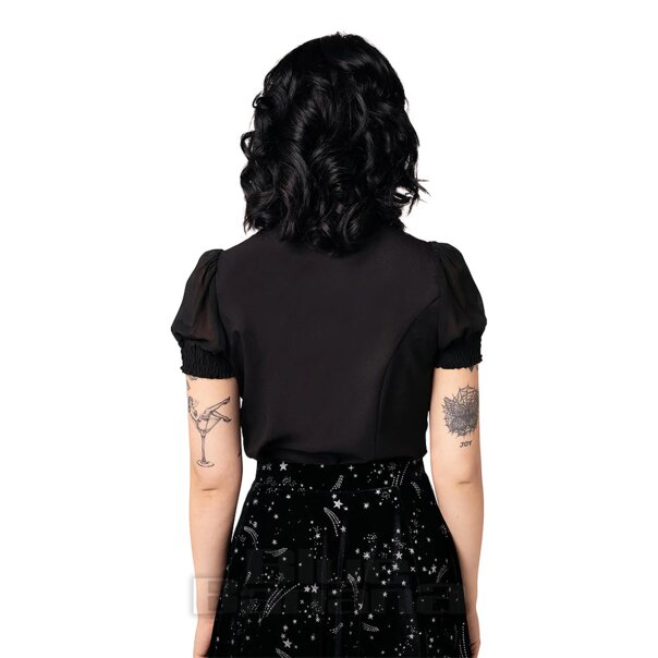 Blusa Danica de Hell Bunny (negra) | Blue Banana