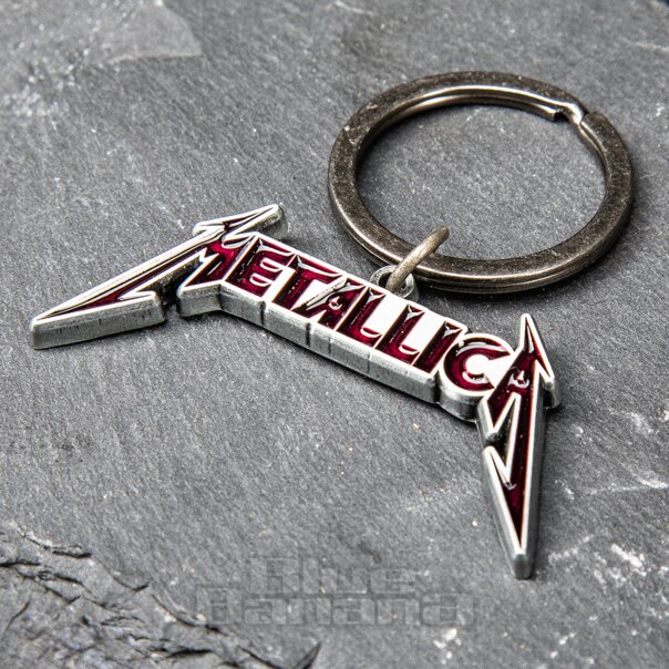 Official Metallica Logo Keyring (Red) | Band Merch Gifts