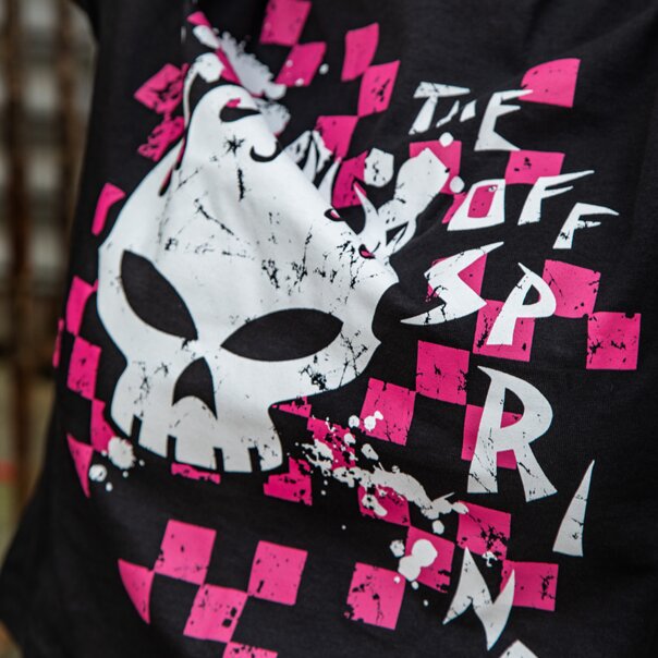 The Offspring Skull Check Crop T-Shirt (Black) | Cropped Band Tees