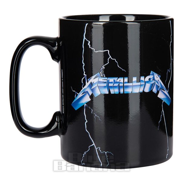Official Metallica Montar El Relámpago Taza (Negro) | Blue Banana