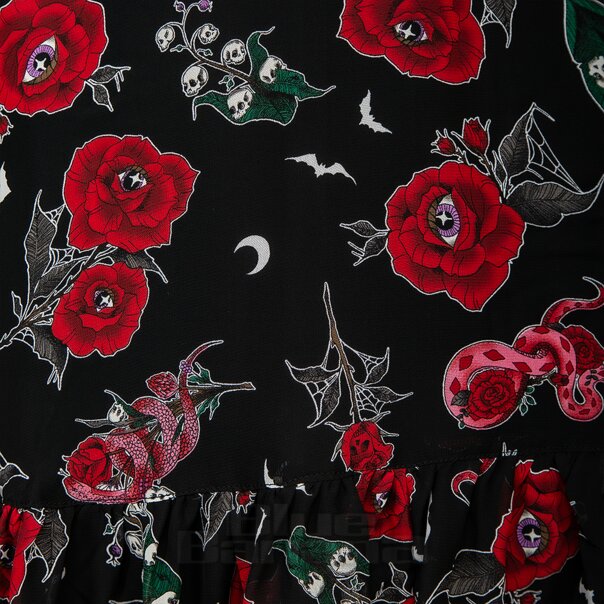 Hell Bunny Blooming Elle Skirt (Black) | Blue Banana